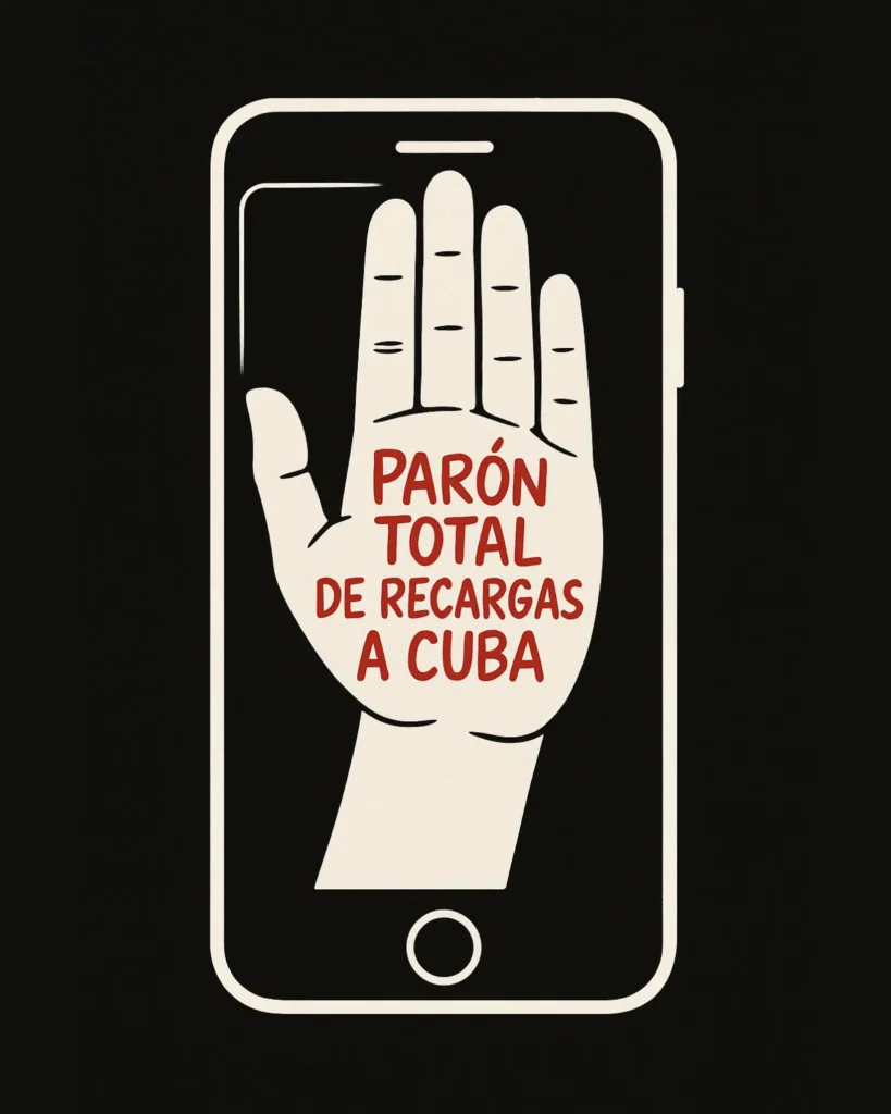ilustración paron total de recargas a cuba